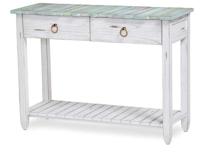 Sea Winds - Picket Fence Console Table - B78204-DBLEU/WH veiw 2