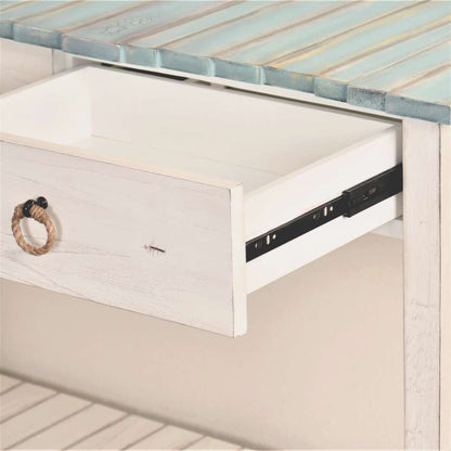 Sea Winds - Picket Fence Console Table - B78204-DBLEU/WH veiw 5