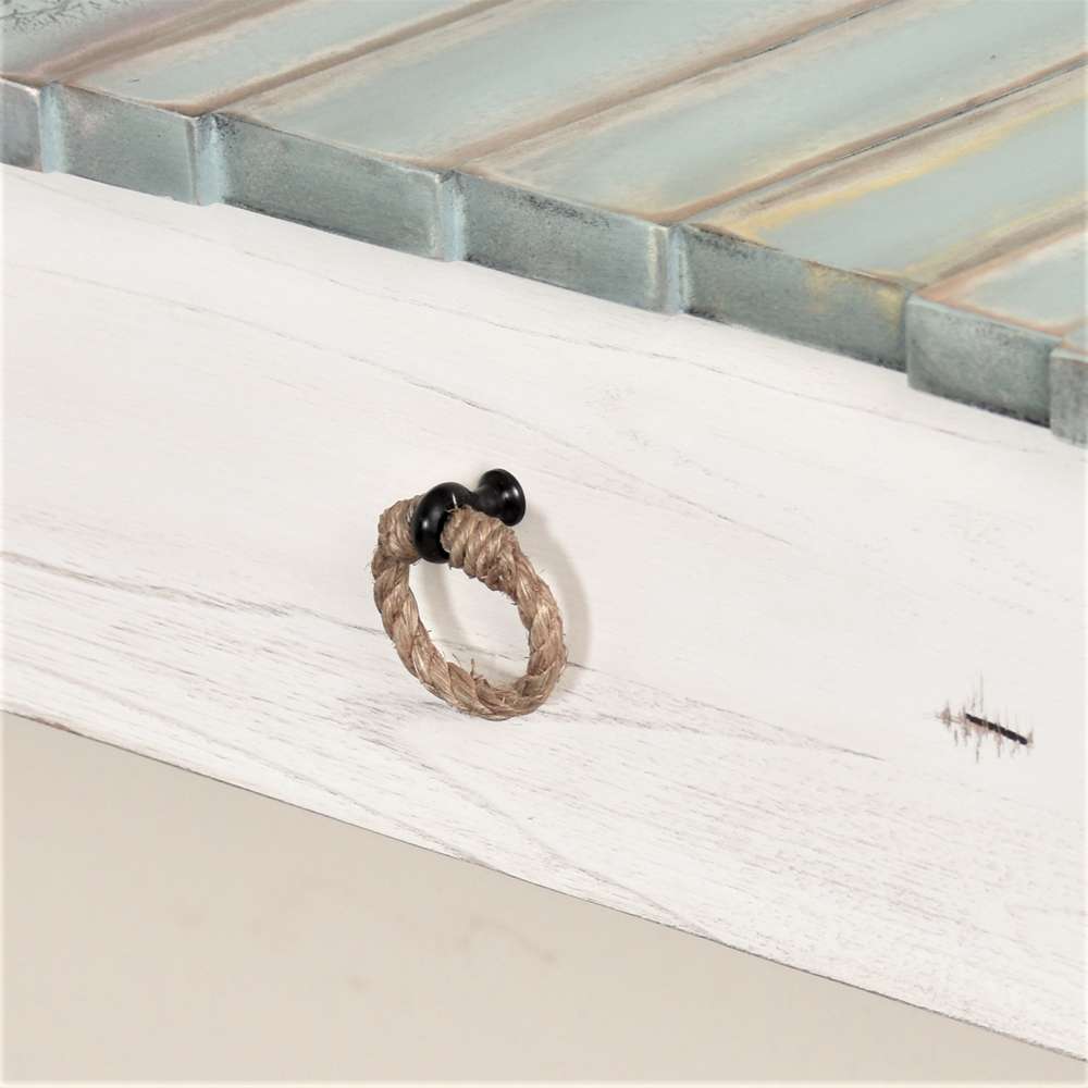 Sea Winds - Picket Fence Console Table - B78204-DBLEU/WH veiw 6