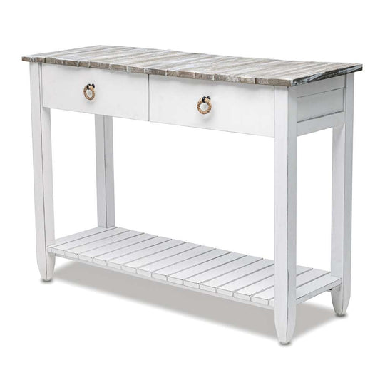 Sea Winds - Picket Fence Console Table - B78204-GREY/BLANC veiw 1