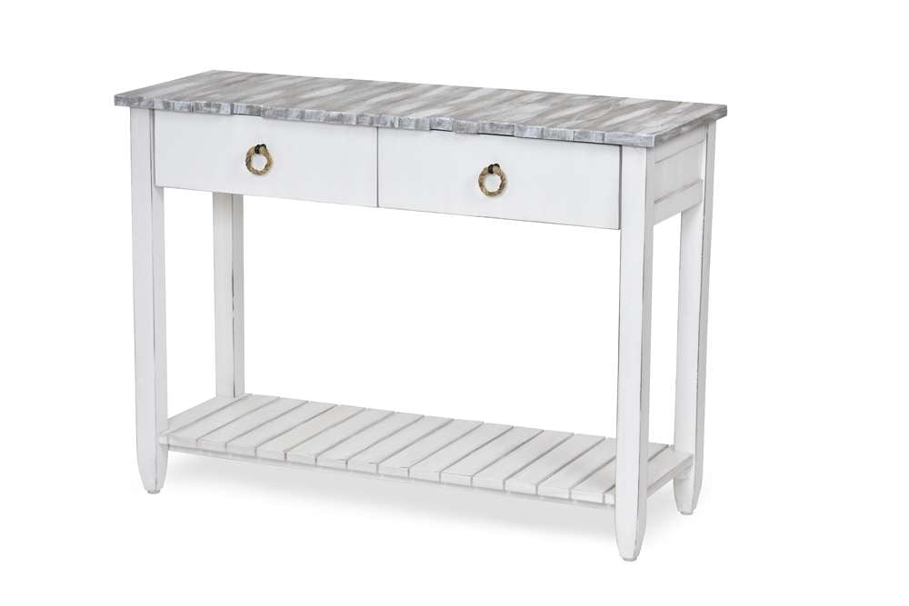 Sea Winds - Picket Fence Console Table - B78204-GREY/BLANC veiw 2