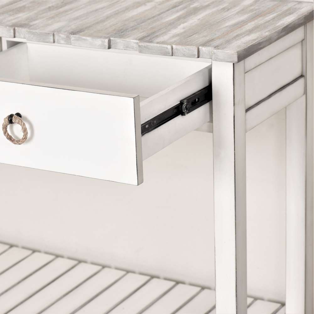 Sea Winds - Picket Fence Console Table - B78204-GREY/BLANC veiw 5