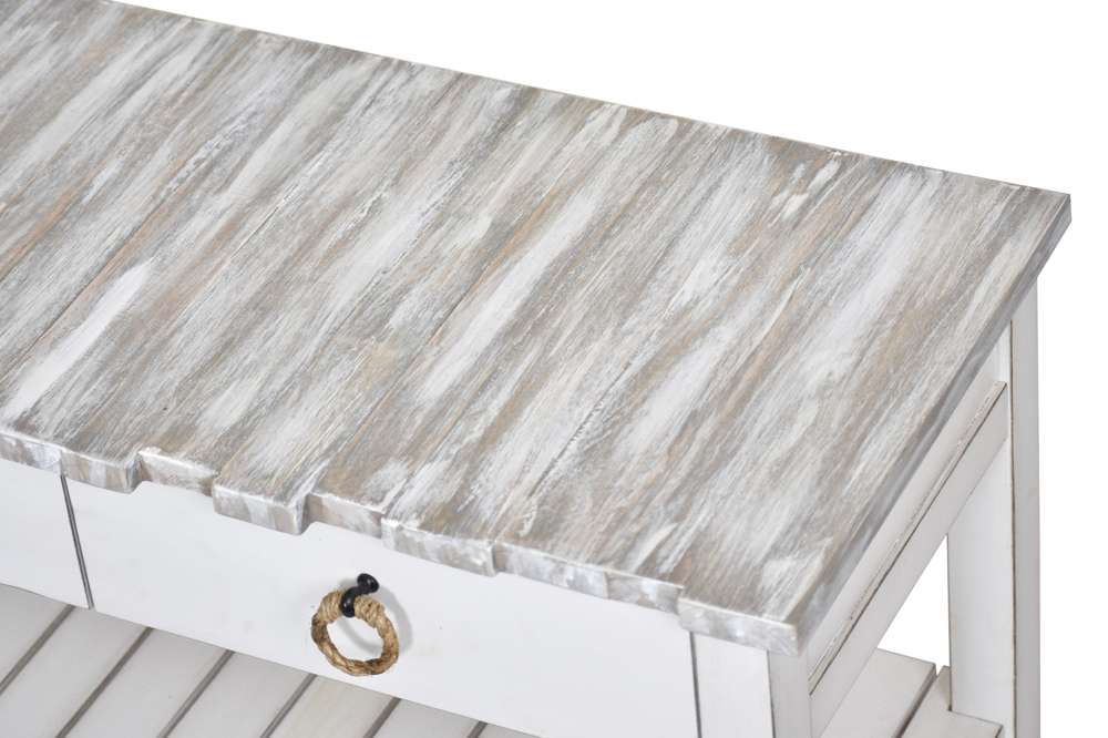 Sea Winds - Picket Fence Console Table - B78204-GREY/BLANC veiw 7