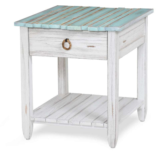 Sea Winds - Picket Fence End Table - B78202-DBLEU/WH veiw 1