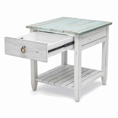 Sea Winds - Picket Fence End Table - B78202-DBLEU/WH veiw 3