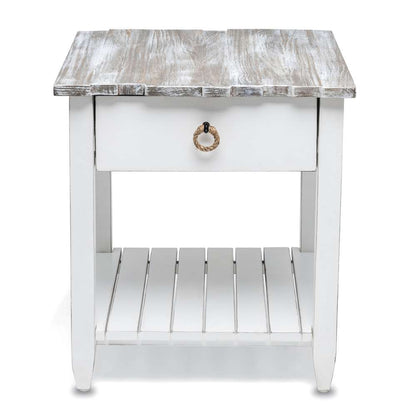 Sea Winds - Picket Fence End Table - B78202-GREY/BLANC veiw 3