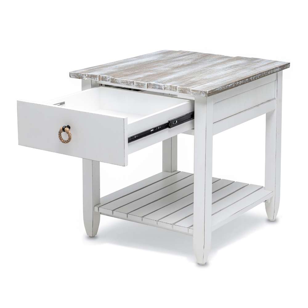Sea Winds - Picket Fence End Table - B78202-GREY/BLANC veiw 4