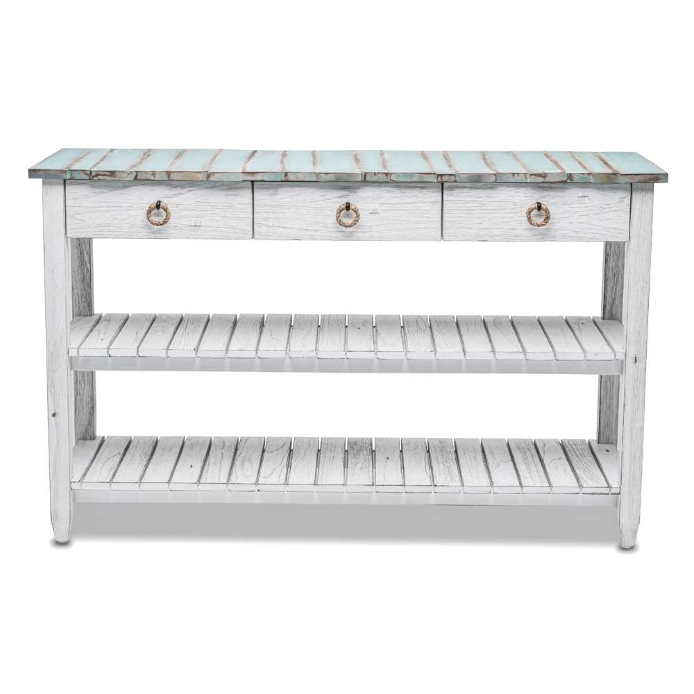 Sea Winds - Picket Fence Entertainment Center - B78219-DBLEU/WH veiw 3