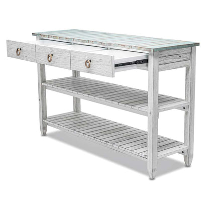 Sea Winds - Picket Fence Entertainment Center - B78219-DBLEU/WH veiw 4