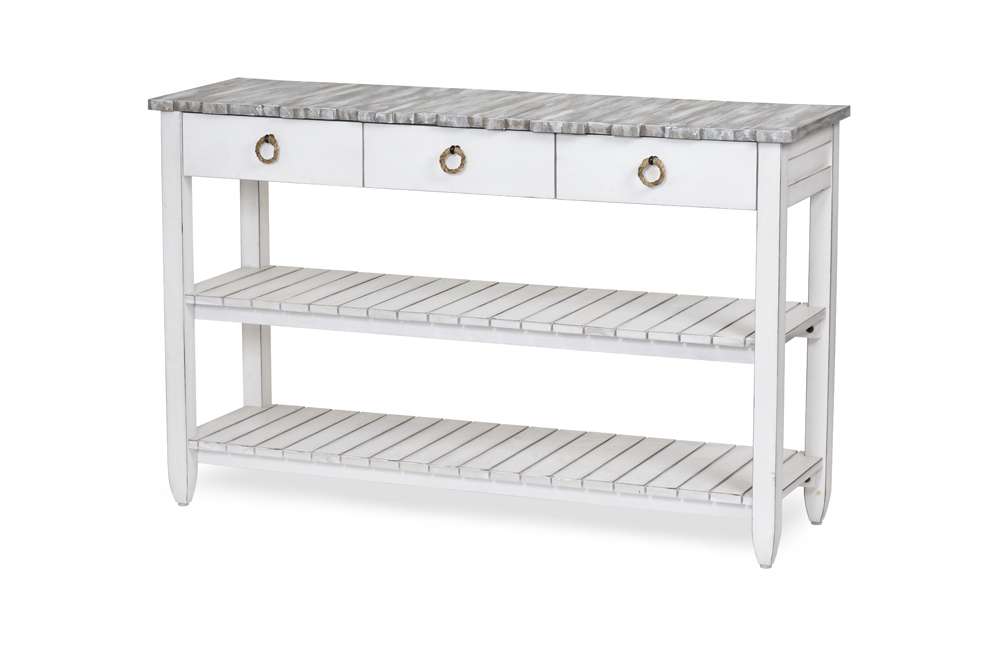 Sea Winds - Picket Fence Entertainment Center - B78219-GREY/BLANC veiw 2