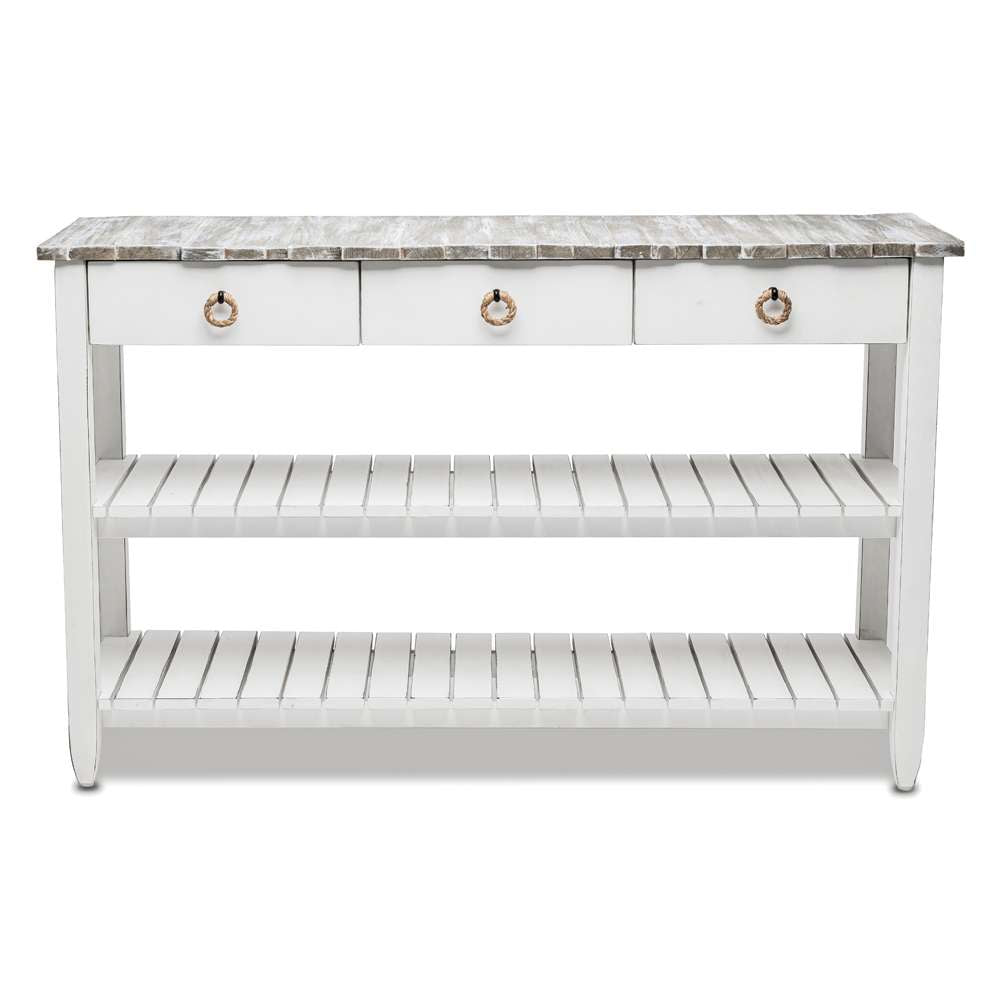 Sea Winds - Picket Fence Entertainment Center - B78219-GREY/BLANC veiw 3