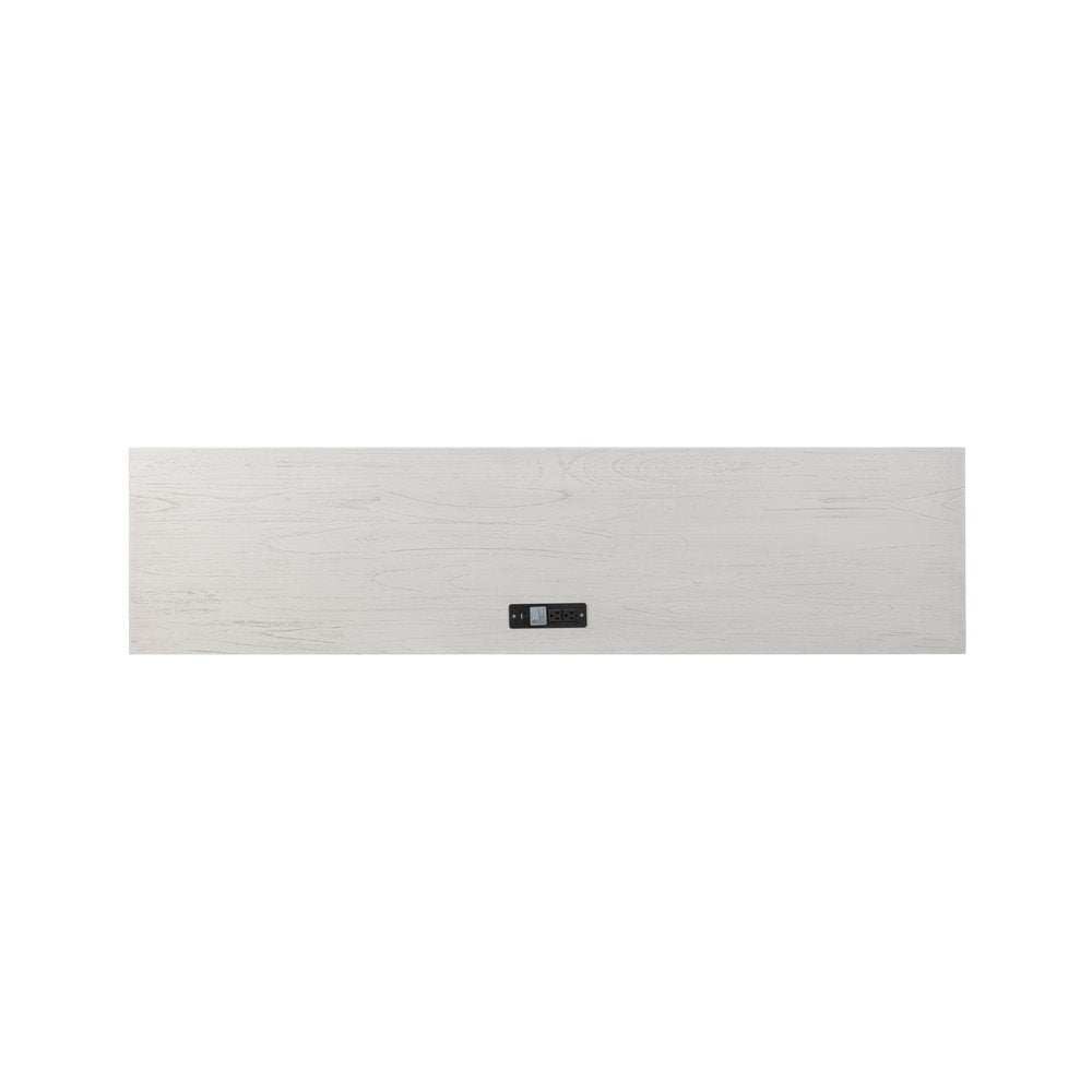 Sea Winds - Surfside - 3-Drawer Console with Power Strip, USB-A and USB-C Port - Weathered White Finish - B27704-WW view 4
