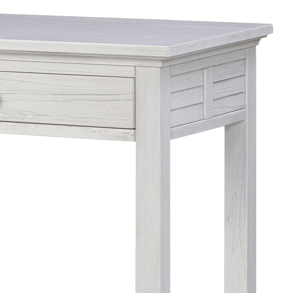 Sea Winds - Surfside - 3-Drawer Console with Power Strip, USB-A and USB-C Port - Weathered White Finish - B27704-WW view 8