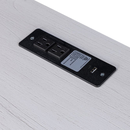 Sea Winds - Surfside - 3-Drawer Console with Power Strip, USB-A and USB-C Port - Weathered White Finish - B27704-WW view 10
