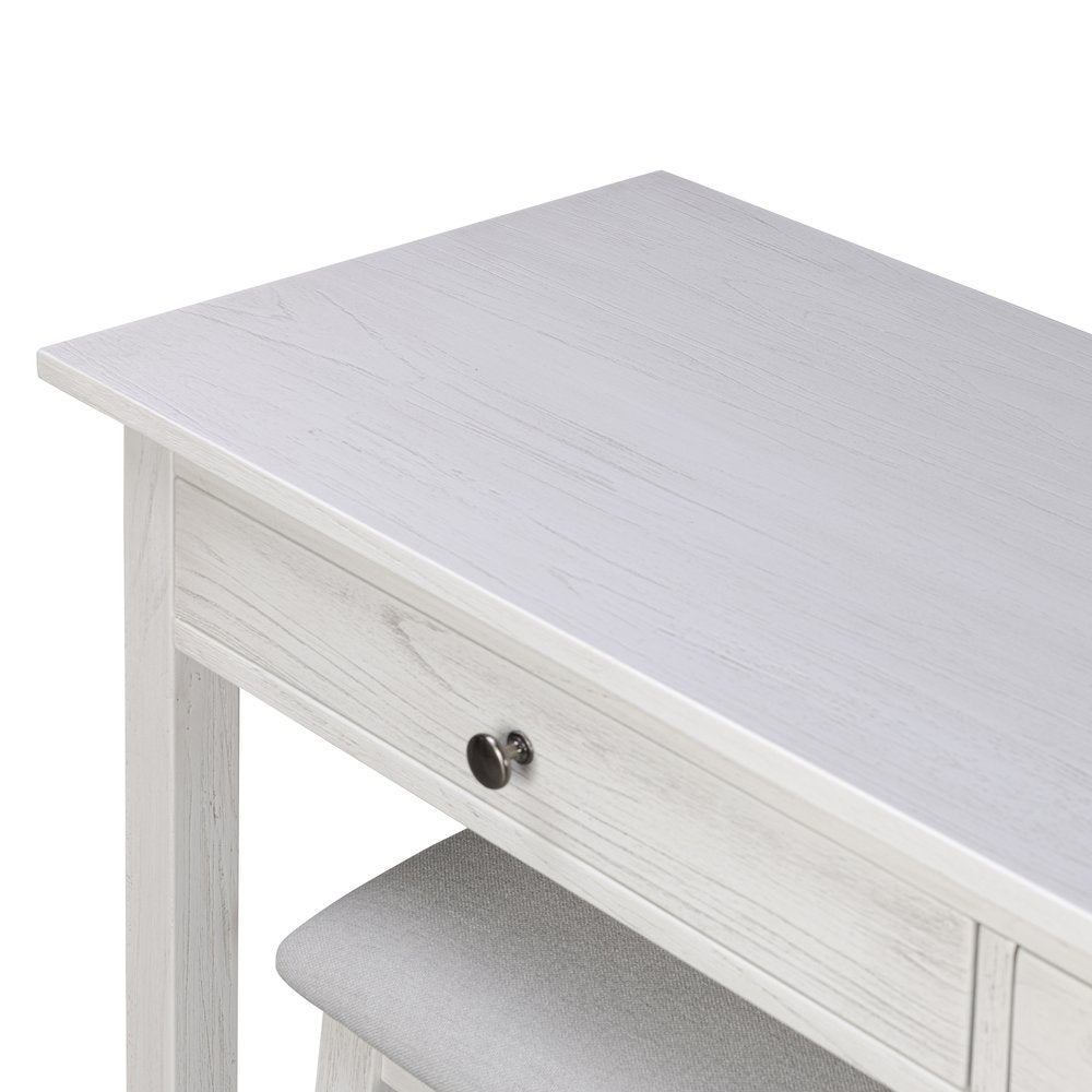 Sea Winds - Surfside - 3-Drawer Console with Power Strip, USB-A and USB-C Port - Weathered White Finish - B27704-WW view 14