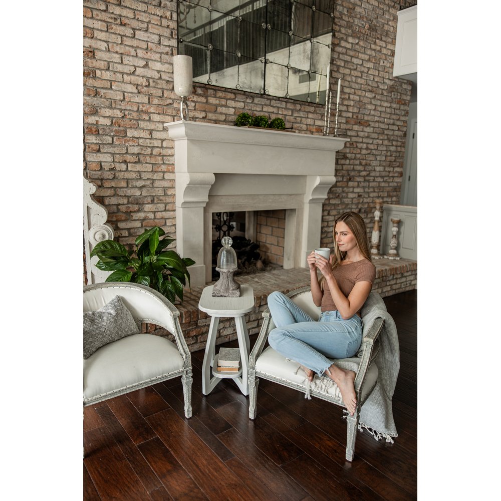Sea Winds - Surfside - Chairside Table - Weathered White Finish - B27705-WW view 8