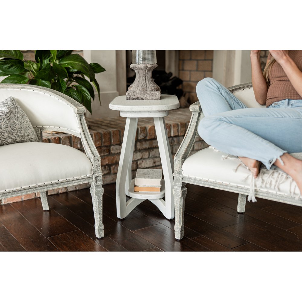 Sea Winds - Surfside - Chairside Table - Weathered White Finish - B27705-WW view 9