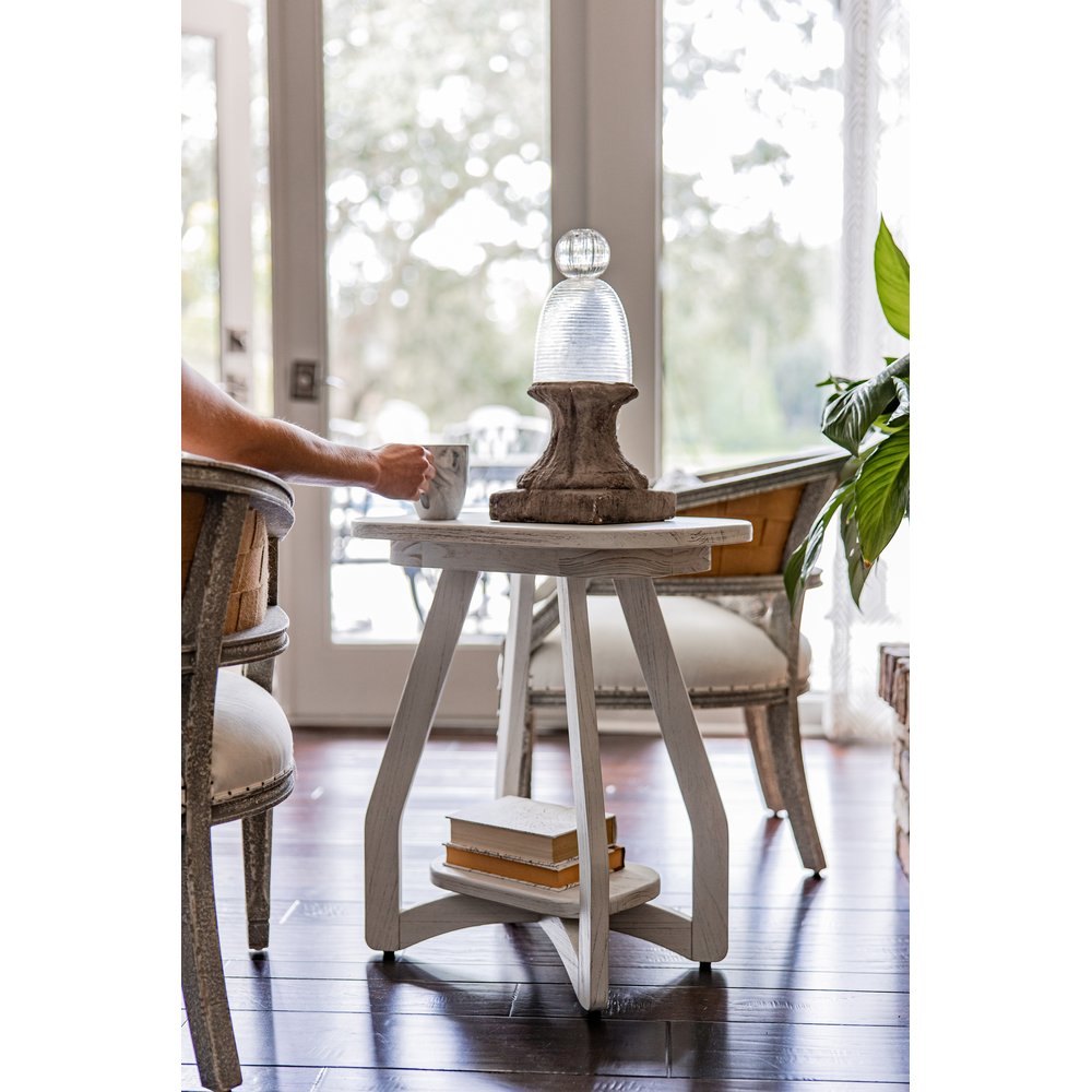 Sea Winds - Surfside - Chairside Table - Weathered White Finish - B27705-WW view 10
