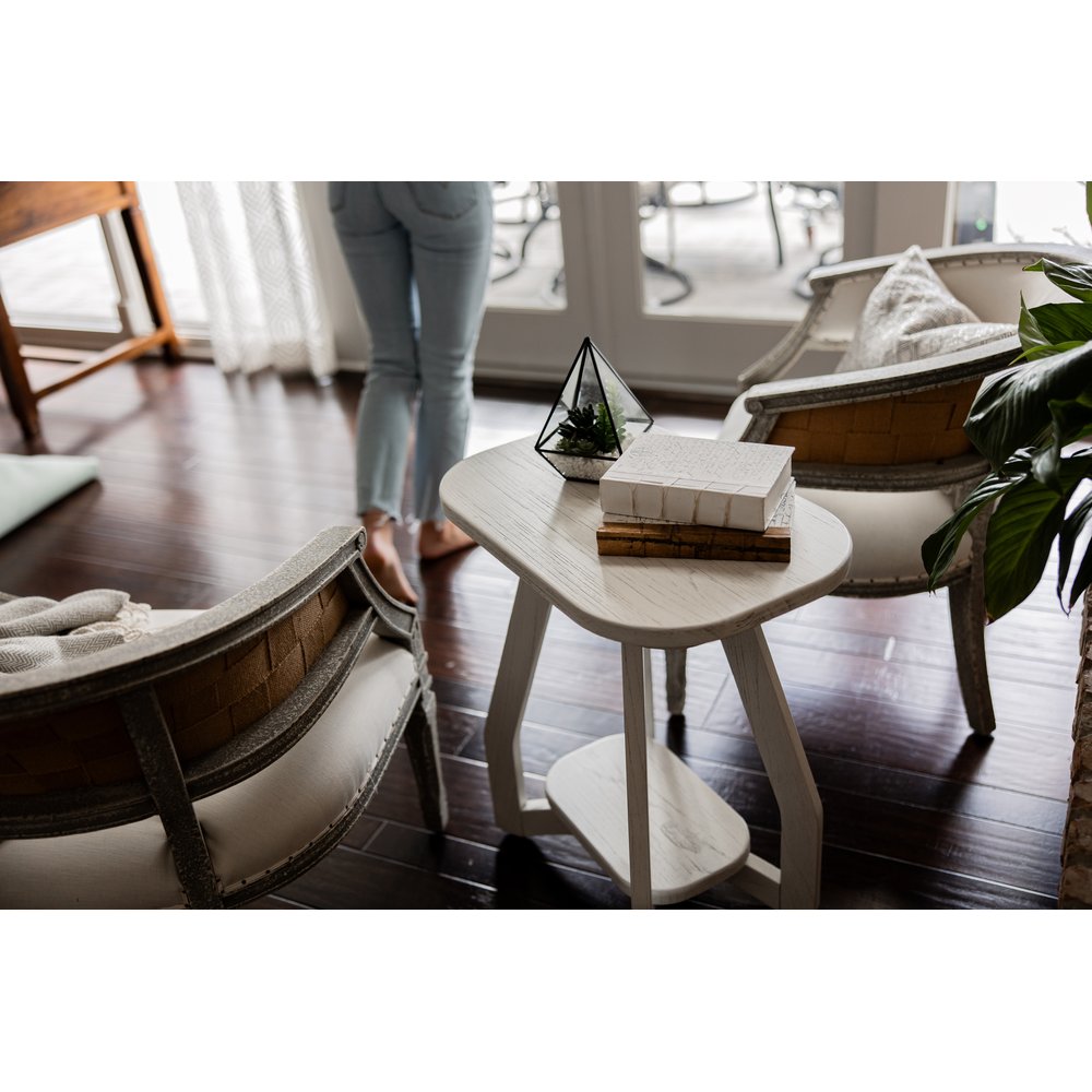 Sea Winds - Surfside - Chairside Table - Weathered White Finish - B27705-WW view 14
