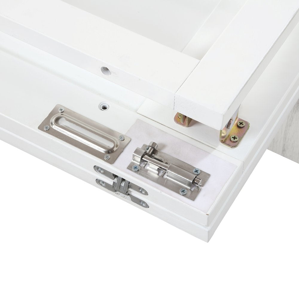 Sea Winds - Surfside - Queen Size Cabinet Bed with Mattress - Weathered White Finish - B277CABBED-WW view 6