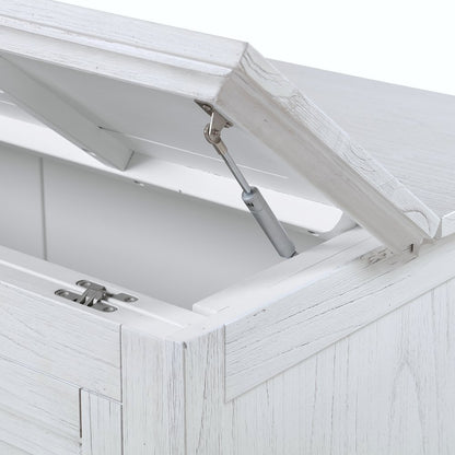 Sea Winds - Surfside - Queen Size Cabinet Bed with Mattress - Weathered White Finish - B277CABBED-WW view 8