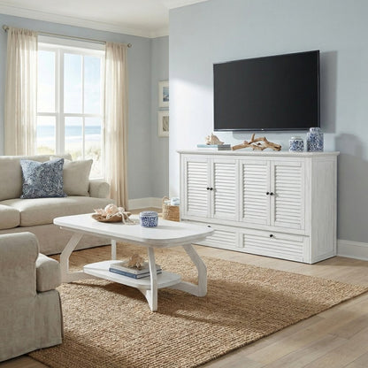 Sea Winds - Surfside - Queen Size Cabinet Bed with Mattress - Weathered White Finish - B277CABBED-WW view 18