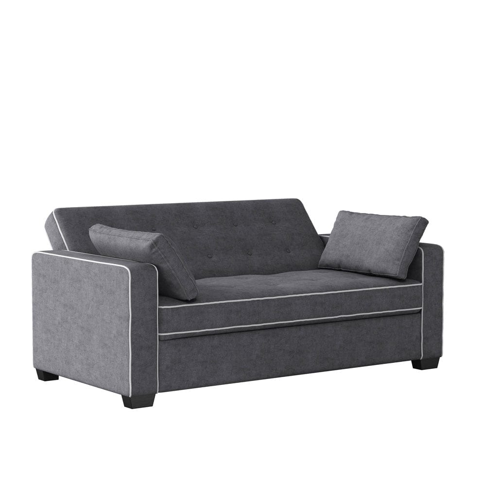 Serta - Augustine Full Casual Convertible Charcoal - SA-AGS-FS2U5-CY view 2