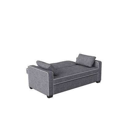 Serta - Augustine Queen Casual Convertible Charcoal - SA-AGS-QS3U5-CY view 4