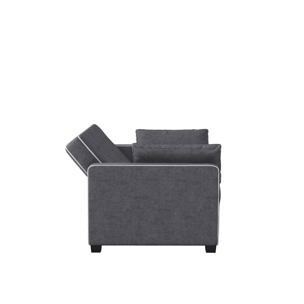 Serta - Augustine Queen Casual Convertible Charcoal - SA-AGS-QS3U5-CY view 9