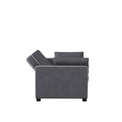 Serta - Augustine Queen Casual Convertible Charcoal - SA-AGS-QS3U5-CY view 9