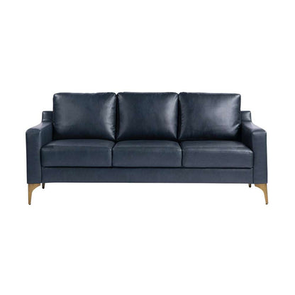 Serta by Lifestyle Solutions - Moreland Faux Leather Sofa, Navy - 133A013NVY veiw 2