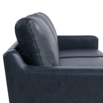 Serta by Lifestyle Solutions - Moreland Faux Leather Sofa, Navy - 133A013NVY veiw 4