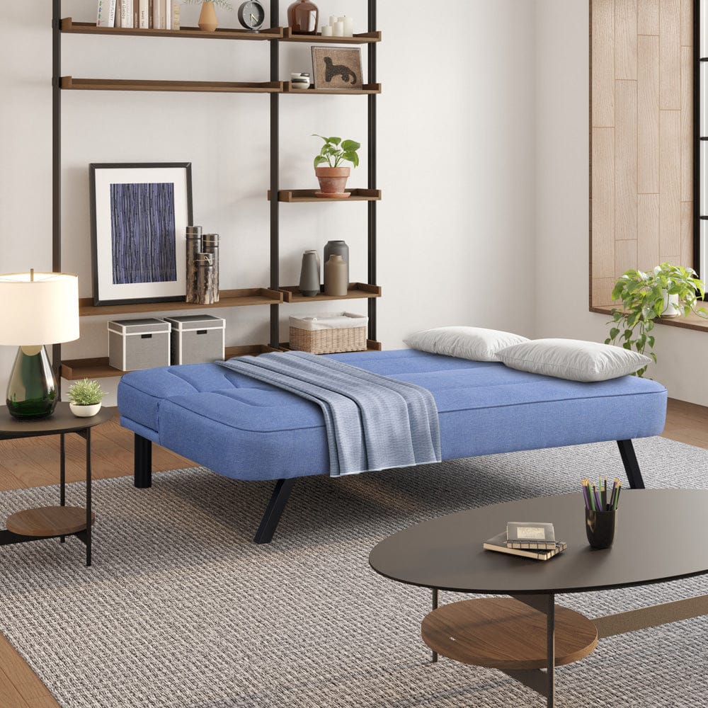 Serta - Frankie Futon Convertible Blue  - 123A047BLU view 13