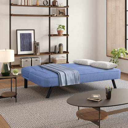 Serta - Frankie Futon Convertible Blue  - 123A047BLU view 13