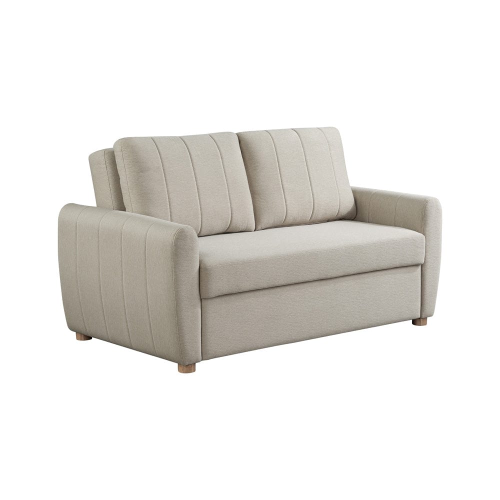 Serta - Galloway Loveseat Convertible Full Beige  - 112A033BGE view 1