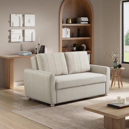 Serta - Galloway Loveseat Convertible Full Beige  - 112A033BGE view 7