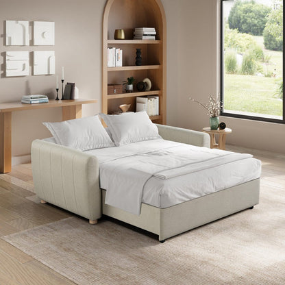Serta - Galloway Loveseat Convertible Full Beige  - 112A033BGE view 8