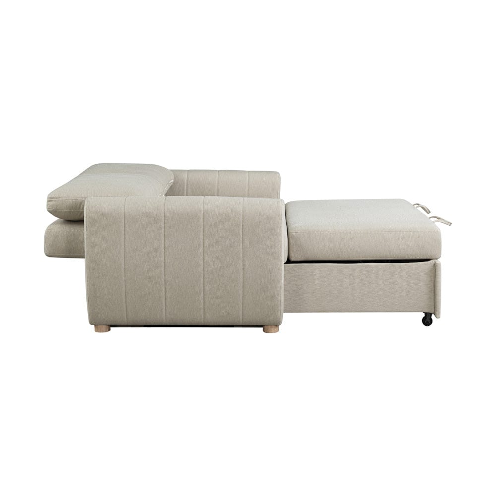 Serta - Galloway Loveseat Convertible Full Beige  - 112A033BGE view 9