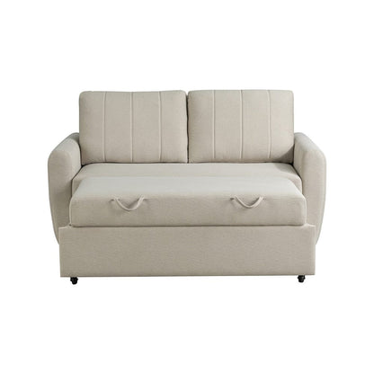 Serta - Galloway Loveseat Convertible Full Beige  - 112A033BGE view 14