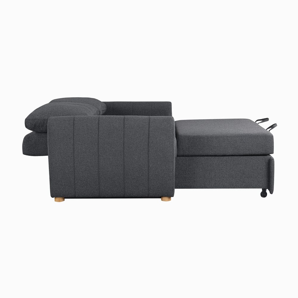 Serta - Galloway Loveseat Convertible Full Charcoal - 112A033CHR view 7