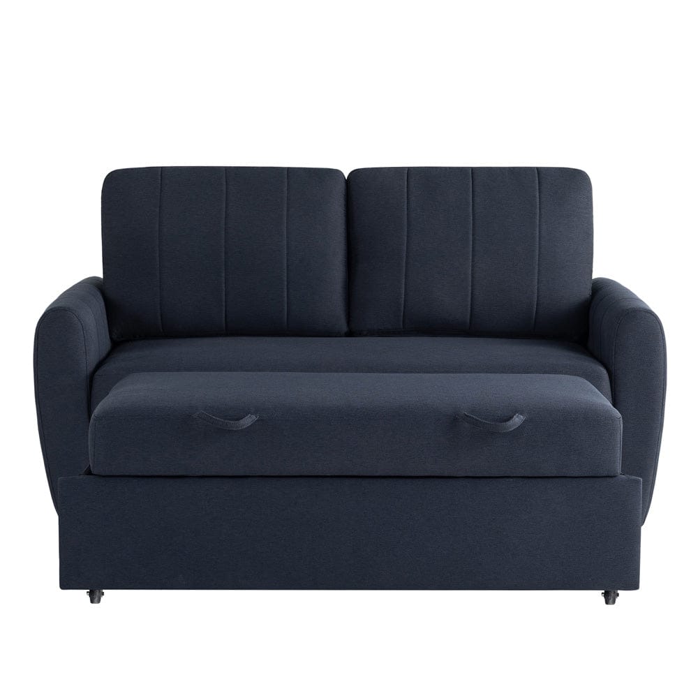 Serta - Galloway Loveseat Convertible Full Navy Blue - 112A033NVY view 5