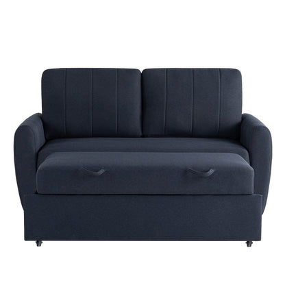 Serta - Galloway Loveseat Convertible Full Navy Blue - 112A033NVY view 5