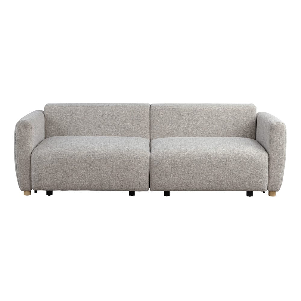 Serta - Galloway Queen Sofa Convertible Pebble Boucle - 113A010PEB view 3