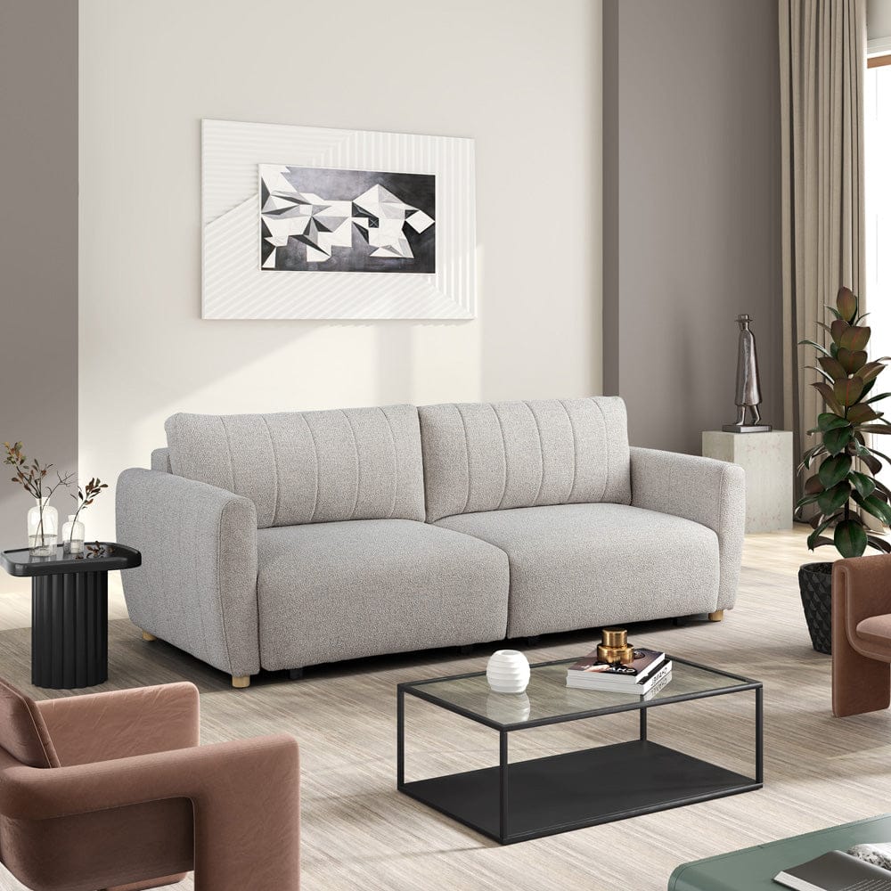 Serta - Galloway Queen Sofa Convertible Pebble Boucle - 113A010PEB view 20