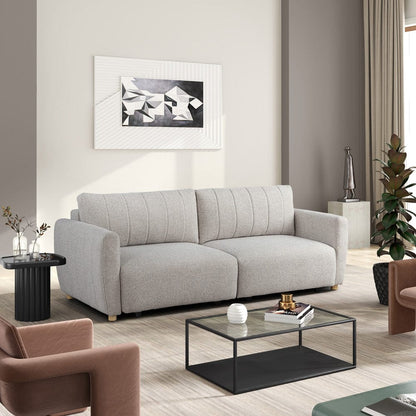 Serta - Galloway Queen Sofa Convertible Pebble Boucle - 113A010PEB view 20