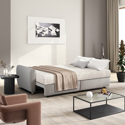 Serta - Galloway Queen Sofa Convertible Pebble Boucle - 113A010PEB view 21