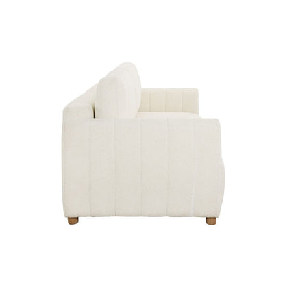 Serta - Galloway Quen Sofa Convertible Ivoty Boucle - 113A010IVO view 6