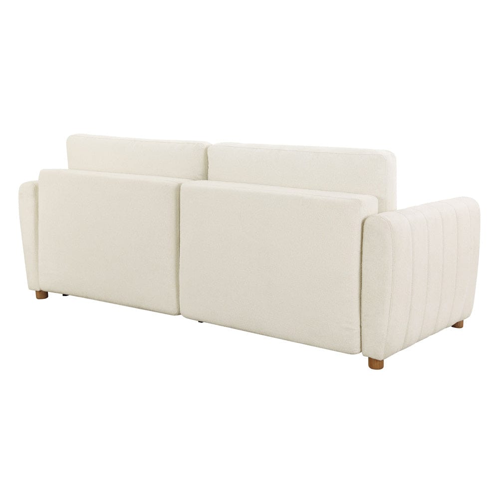 Serta - Galloway Quen Sofa Convertible Ivoty Boucle - 113A010IVO view 7
