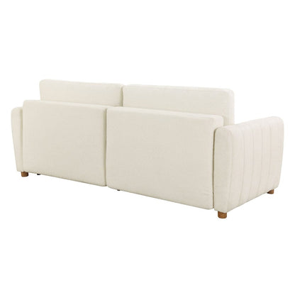 Serta - Galloway Quen Sofa Convertible Ivoty Boucle - 113A010IVO view 7