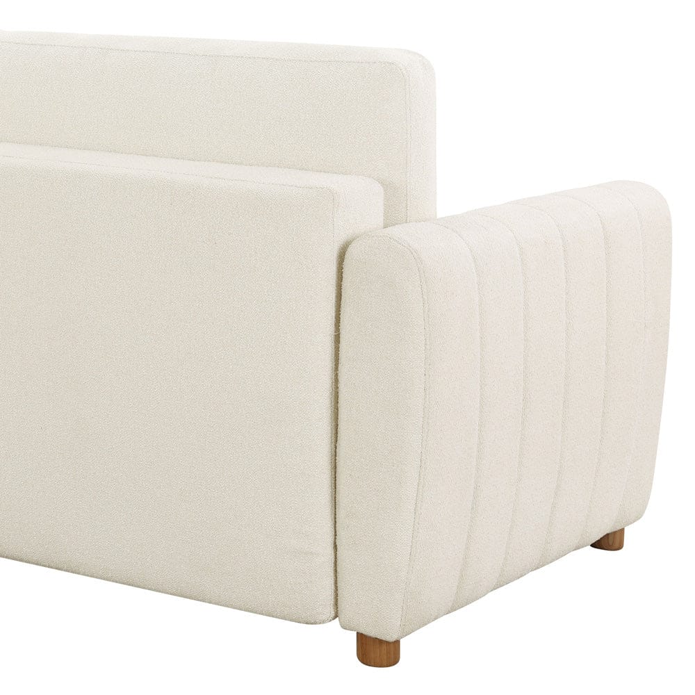Serta - Galloway Quen Sofa Convertible Ivoty Boucle - 113A010IVO view 9